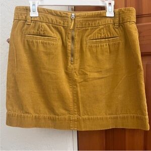 LOFT Mustard Corduroy Mini Skirt